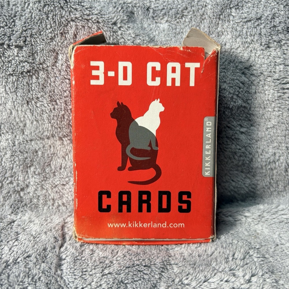 Kikkerland 3-D CAT Playing Cards Lenticular 3D Special Effects